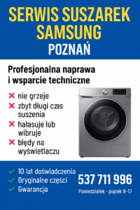 serwis suszarek samsung Poznań